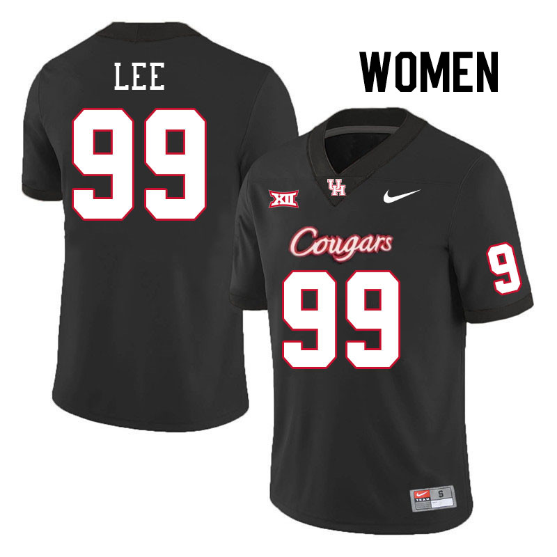 Women #99 Quindario Lee Houston Cougars College Football Jerseys Stitched-Black